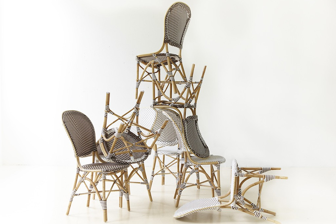 Chaise de repas Isabelle en rotin naturel brut - gasparinicollection.com