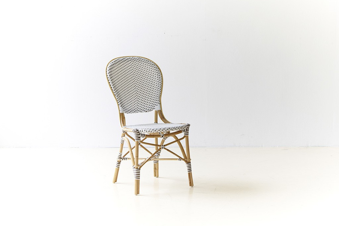 Chaise de repas Isabelle en rotin naturel brut - gasparinicollection.com