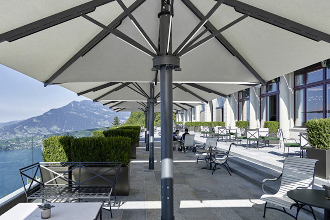 Parasol Grande Taille en Aluminium · Modulable · Gasparini