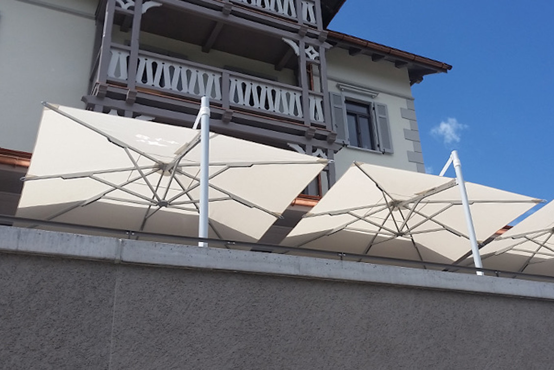 parasol déporté en aluminium pour professionnels