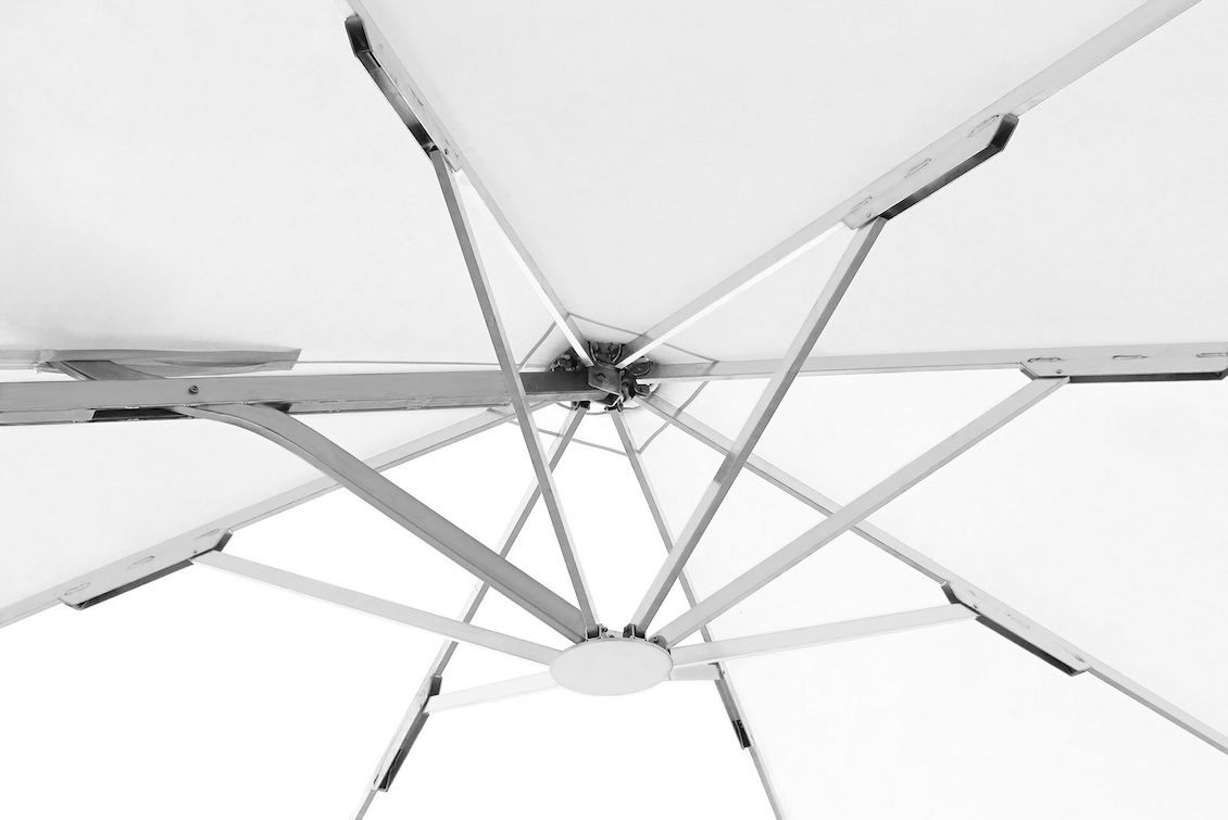 grand parasol déporté en aluminium pour professionnels - garanti résistant au vent à 70 km/h