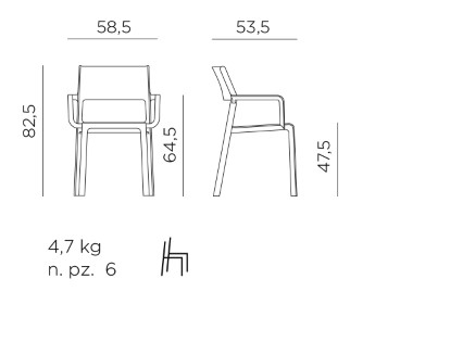 Fauteuil d'Extérieur - Trill - en polypropylène