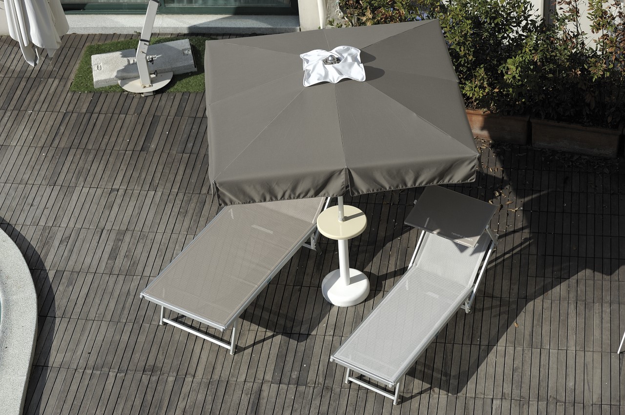 Pied de Parasol avec Plateau en PVC