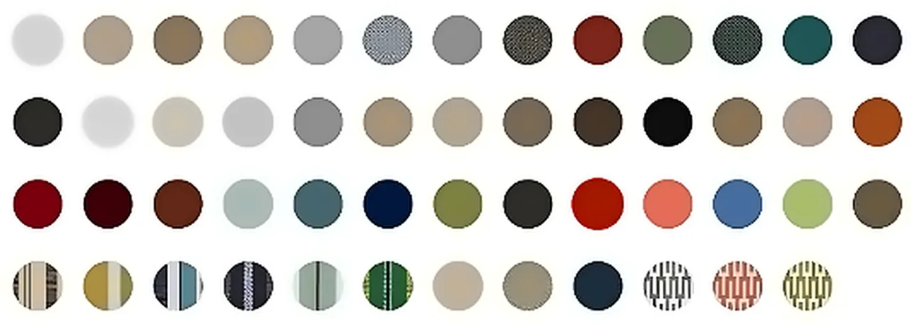 Ensemble de toiles disponibles pour les chaises Mythiques